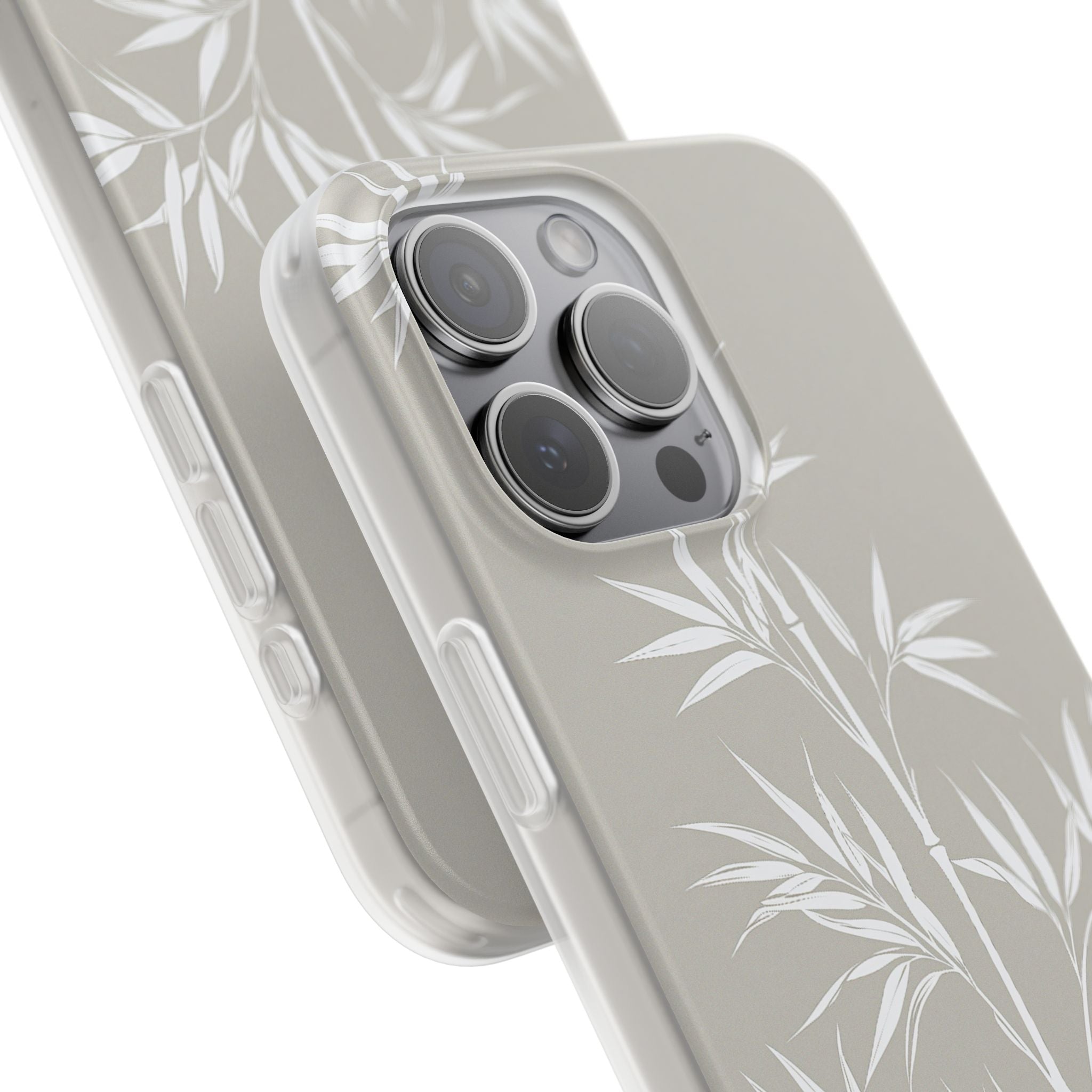 Beige Lite Phone Case for iPhone - Sandstone Bamboo Stalks