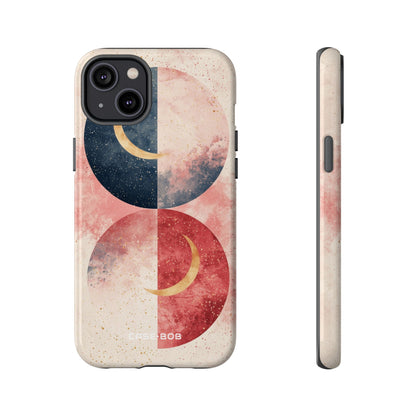 Golden Crescent Circles iPhone 14 Plus Skal - Tough