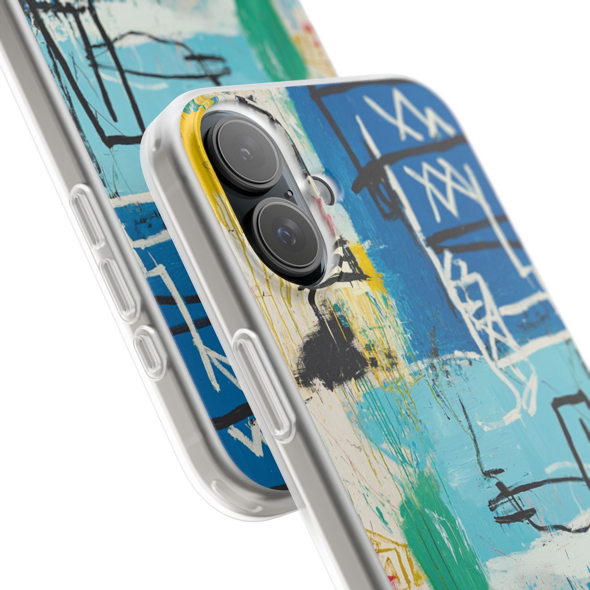 Azure Urban Scribble · Soft Phone Case for iPhone