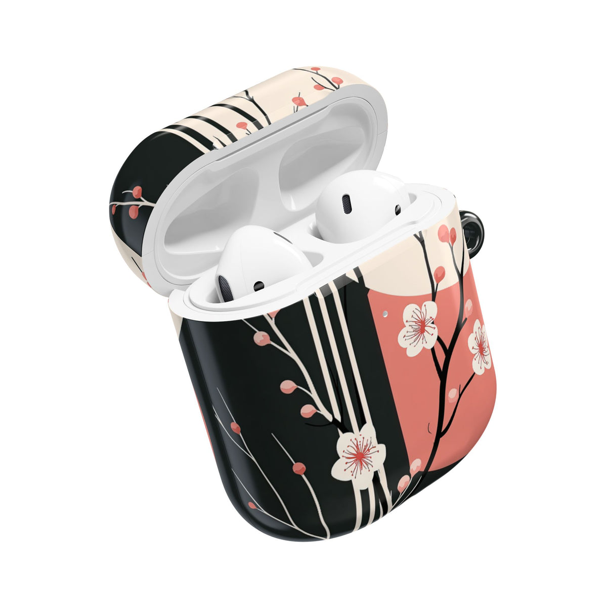 Nocturne Sakura Branch · Hard Case for AirPods & AirPods Pro · Black