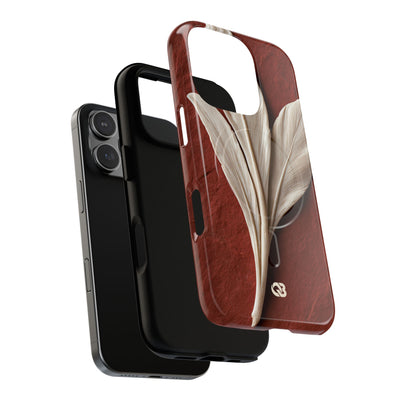 Carved Ivory Plume · Tough 2.0 Magnetic Phone Case for iPhone · Red