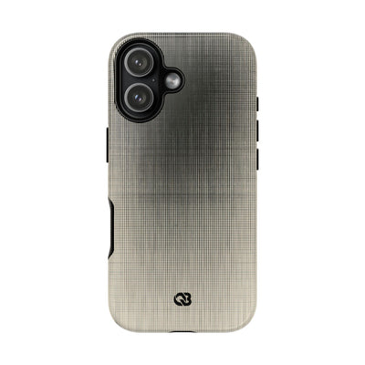 Beige Tough Phone Case for iPhone - Carbon Screen Grid