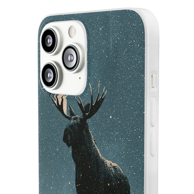 Nordic Boreal Moose · Lite Phone Case for iPhone ·  Blue