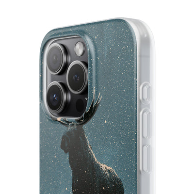 Nordic Boreal Moose · Lite Phone Case for iPhone ·  Blue