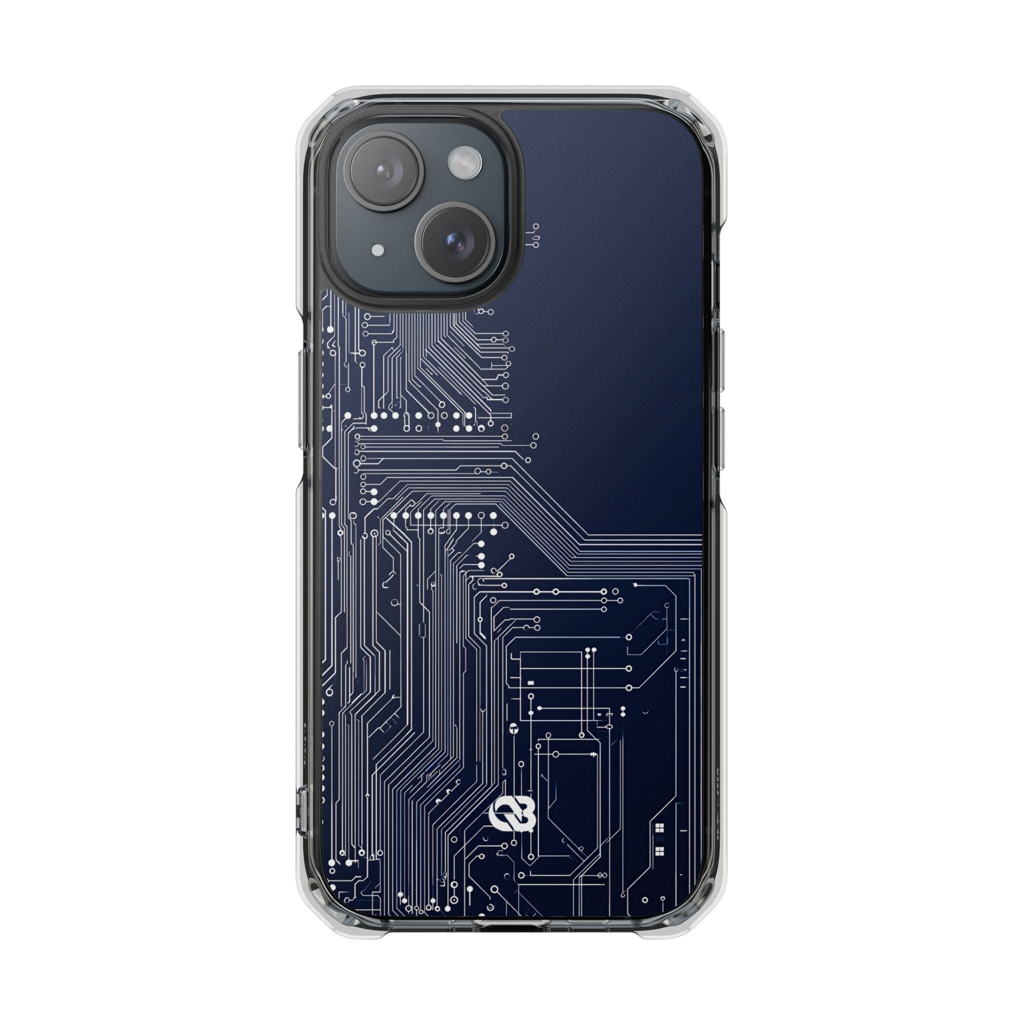 Blue Impact MagSafe Phone Case for iPhone - Cobalt Data Stream