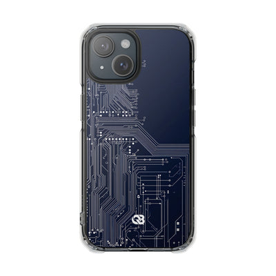 Blue Impact MagSafe Phone Case for iPhone - Cobalt Data Stream