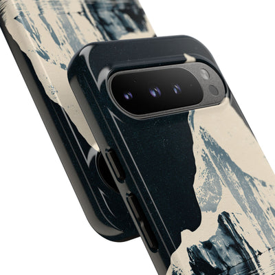 Blue Tough Phone Case for Google Pixel - Frozen Navy Monolith