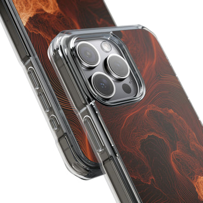 Amber Filament · Clear Impact Magnetic Phone Case for iPhone · Orange