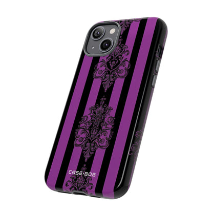 Damask Elegance Purple iPhone 14 Plus -kova suojakotelo