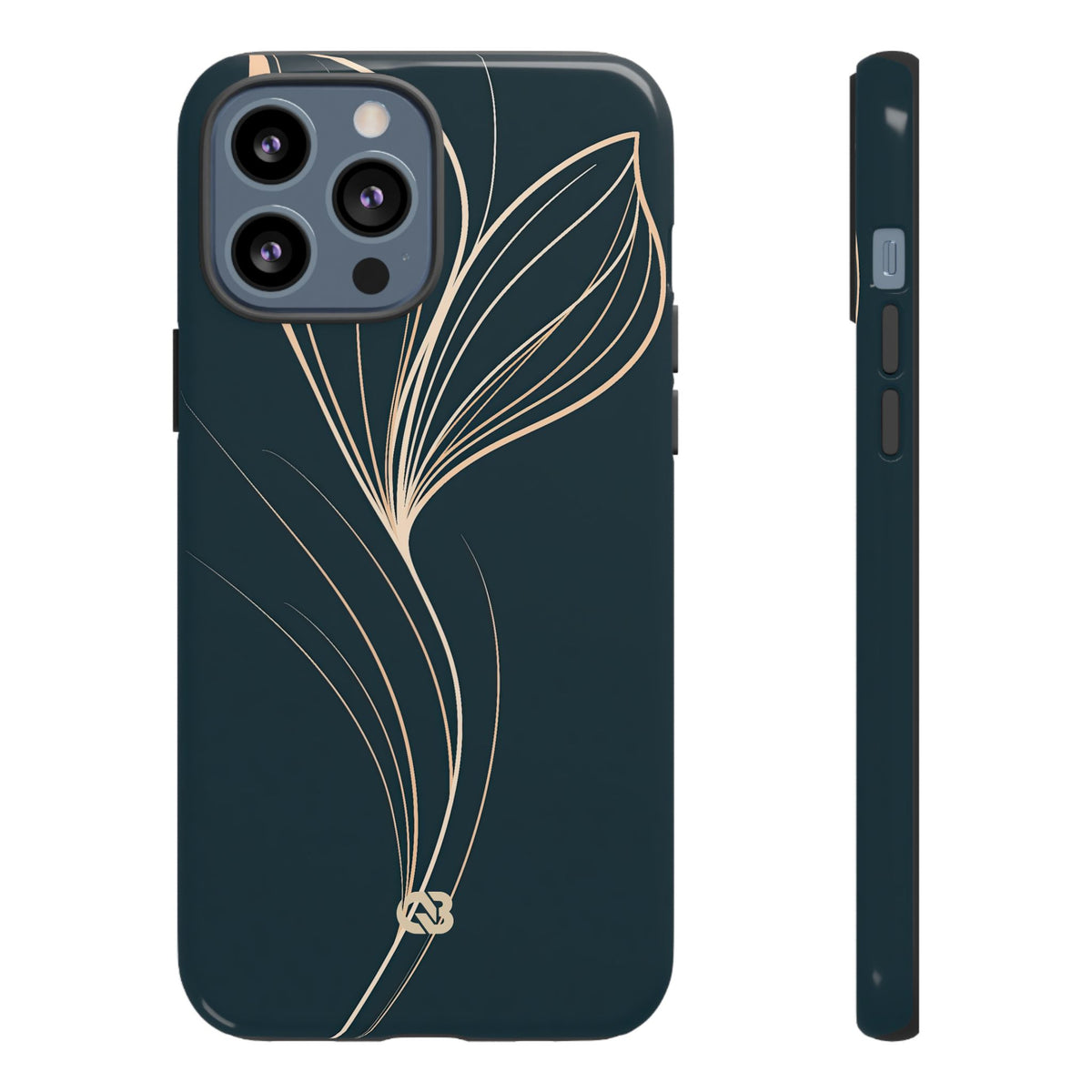 Botanical Contour · Tough Phone Case for iPhone · Teal