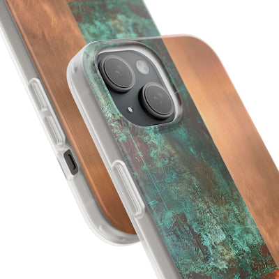Teal Lite Phone Case for iPhone - Verdigris Copper Slab