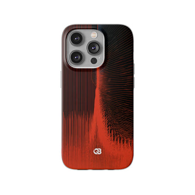 Red Lite Phone Case for iPhone - Crimson Frequency Pulse