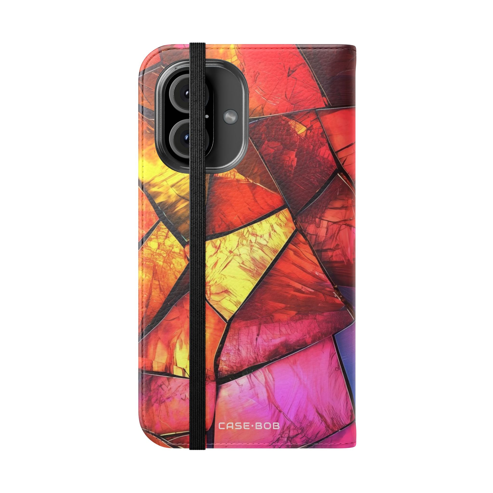 Crimson Shard Mosaic - iPhone 16  Case - Wallet