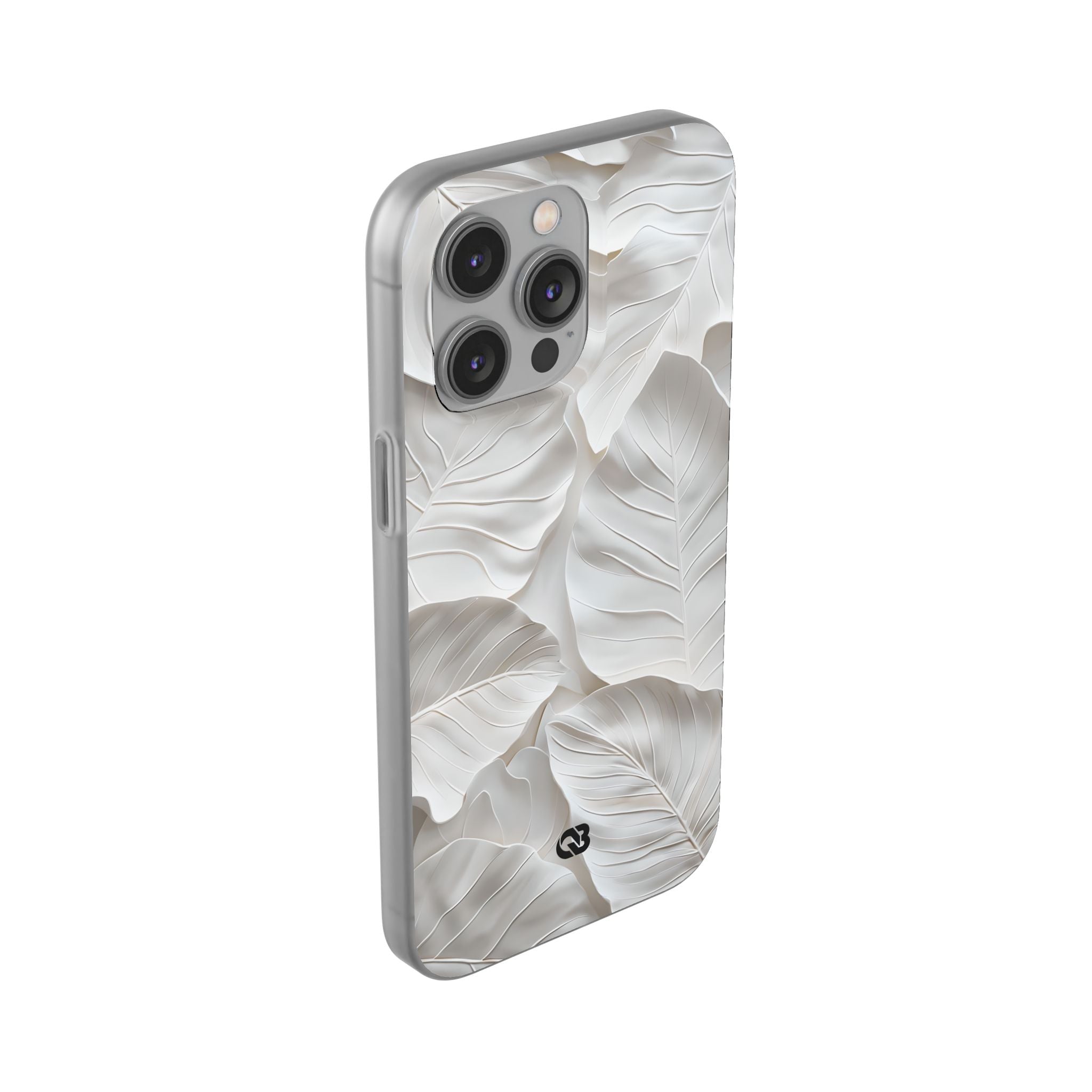 Sculpted Ivory Leaves · Soft Phone Case for iPhone