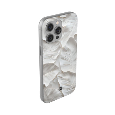 Sculpted Ivory Leaves · Soft Phone Case for iPhone