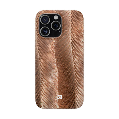Rose Gold Weave · Lite Phone Case for iPhone ·  Brown