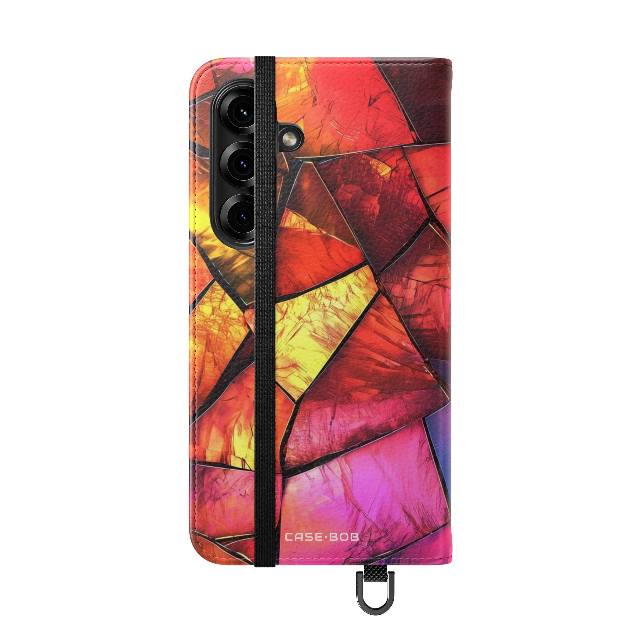 Crimson Shard Mosaic - Samsung S25 Case - Wallet