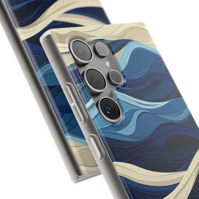 Cobalt Coast Layers · Soft Phone Case for Samsung