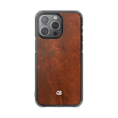 Oxidized Corten · Clear Impact Magnetic Phone Case for iPhone ·  Brown