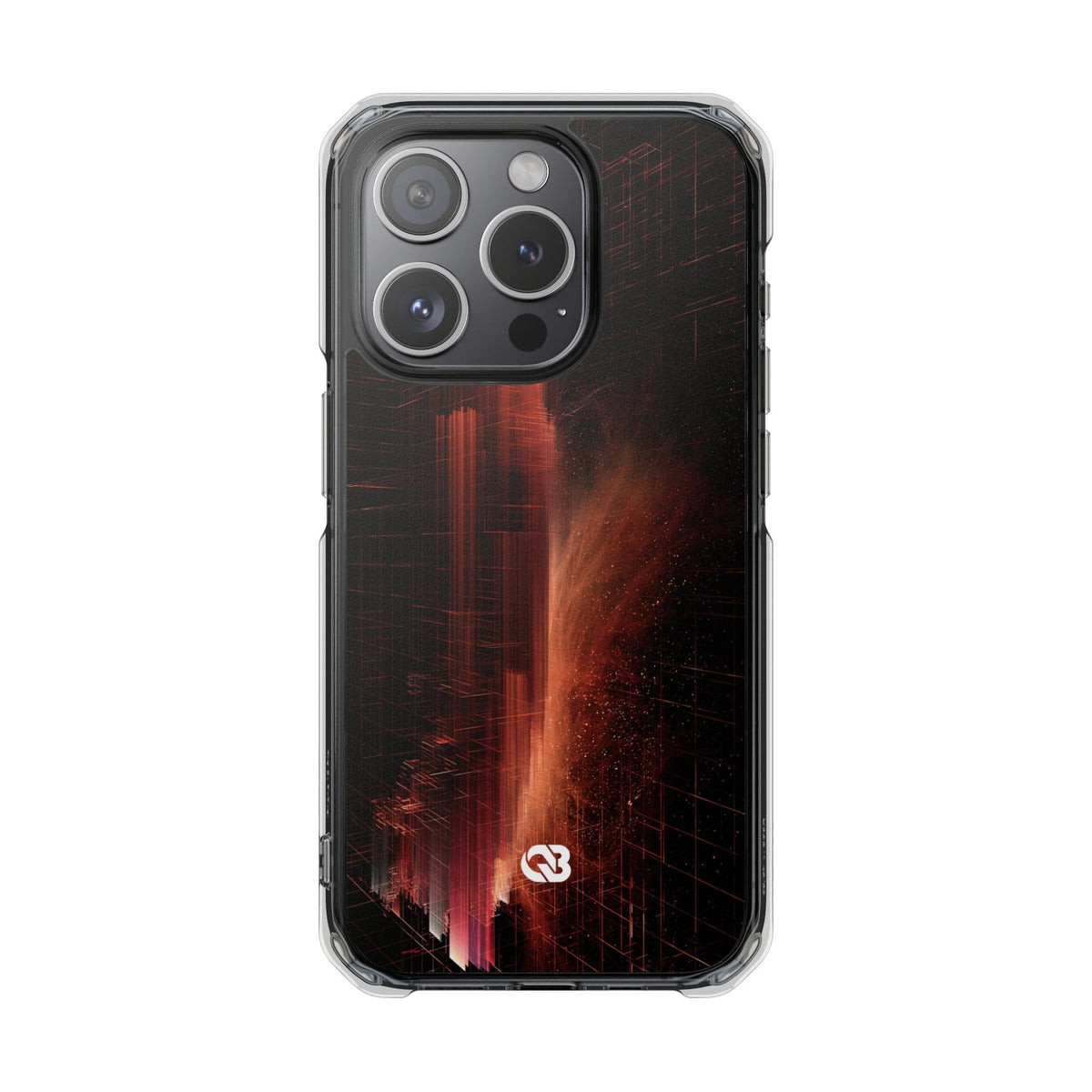Luminous Monolith · Clear Impact Magnetic Phone Case for iPhone · Black