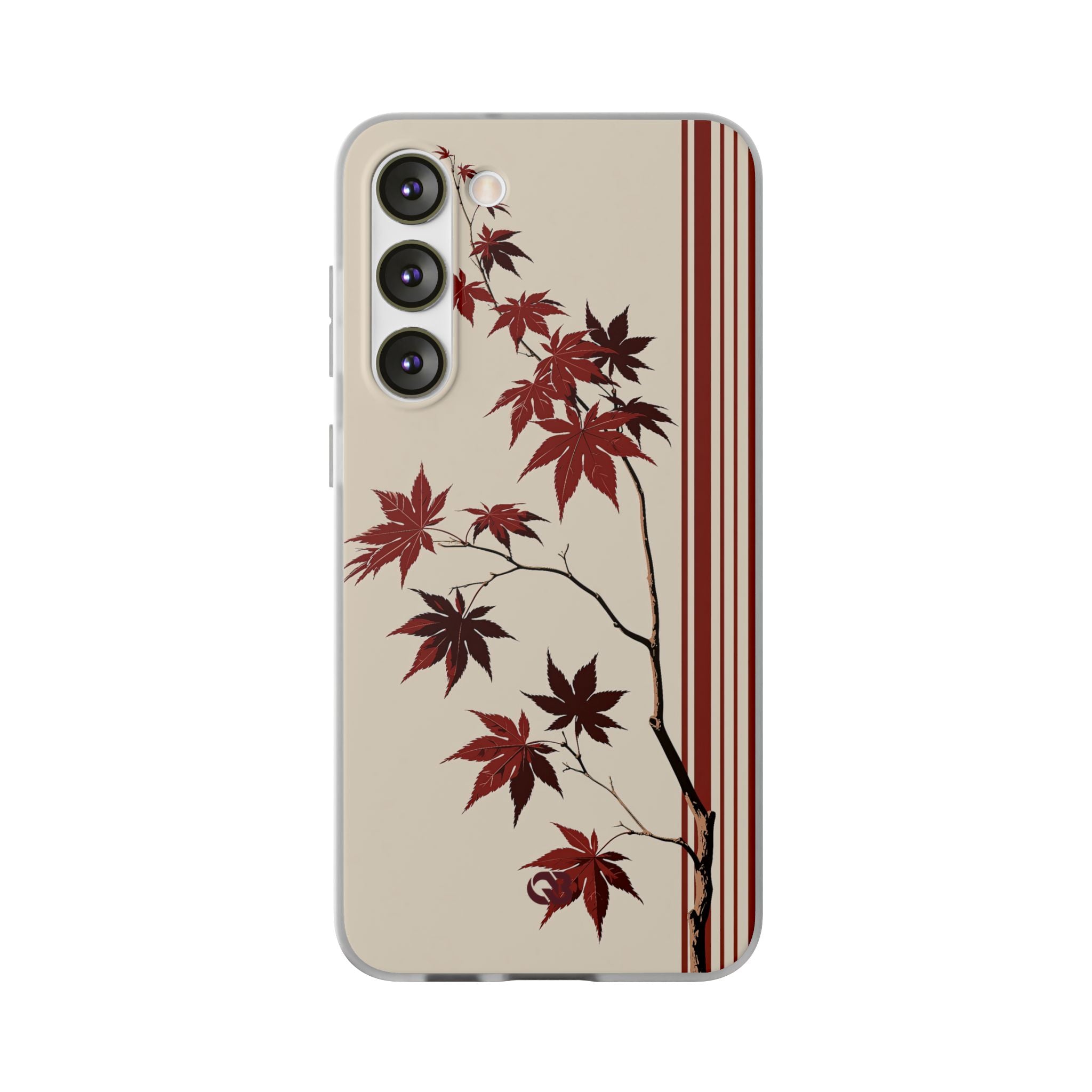 Red Lite Phone Case for Samsung - Crimson Momiji Stripe