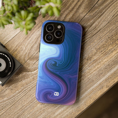 Azure Fluid Swirl · Tough Phone Case for iPhone · Blue