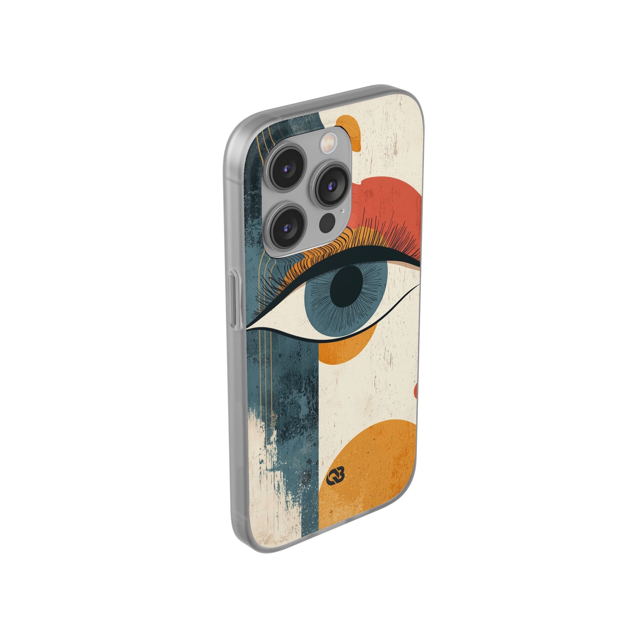 Distressed Azure Ocular · Soft Phone Case for iPhone