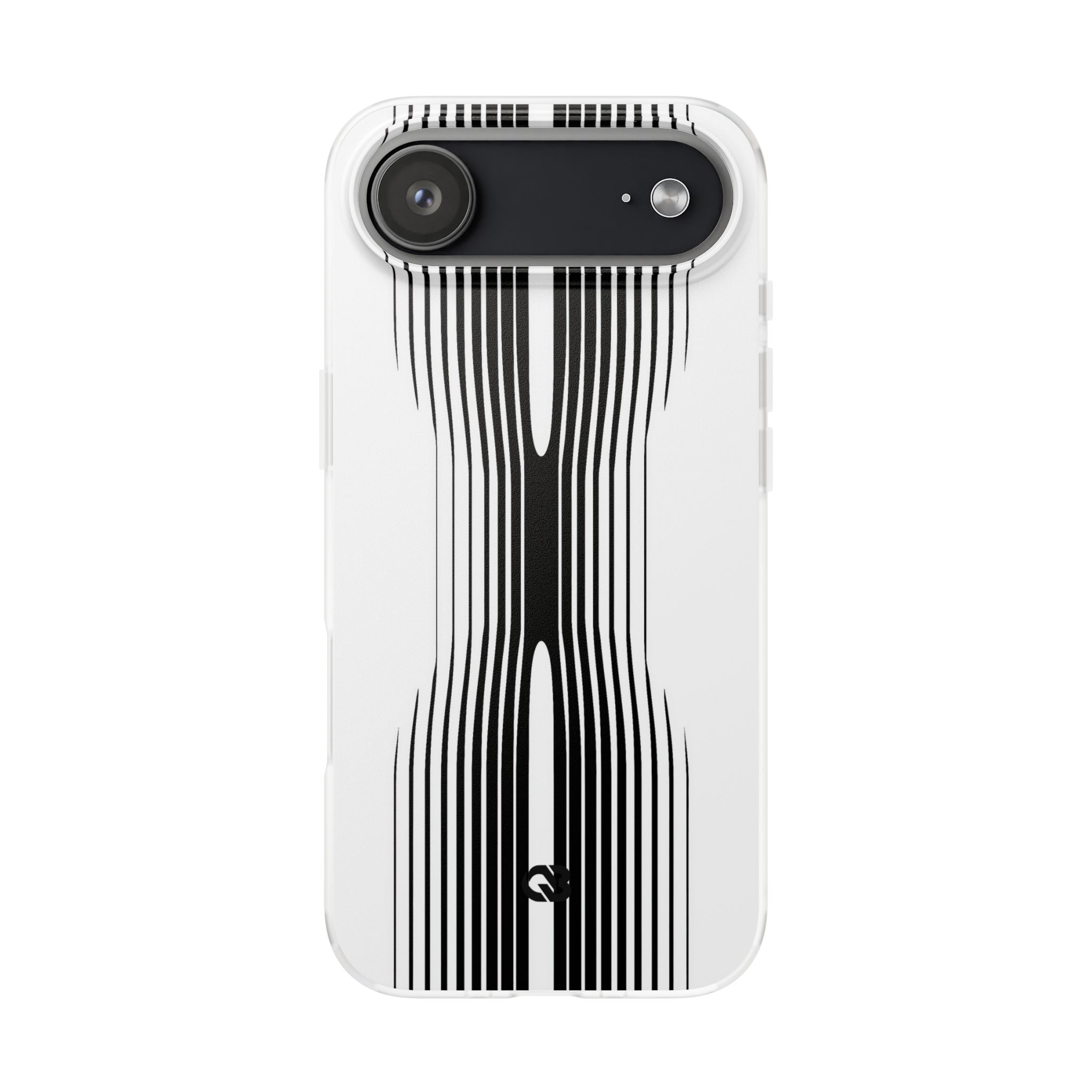 White Lite Phone Case for iPhone - Kinetic Mono Distortion