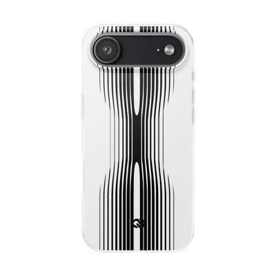 White Lite Phone Case for iPhone - Kinetic Mono Distortion