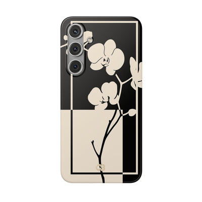 Beige Lite Phone Case for Samsung - Nocturnal Orchid Frame