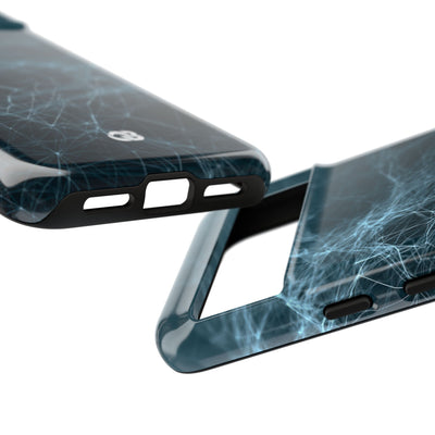Teal Tough Phone Case for Google Pixel - Arctic Neural Mesh