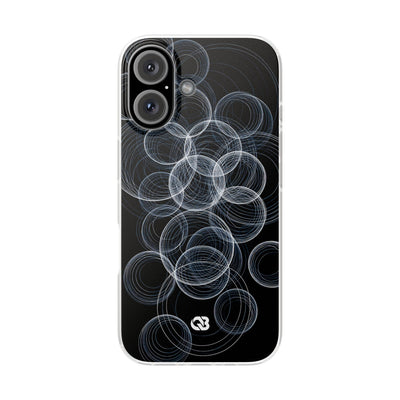 Black Lite Phone Case for iPhone - Frosted Ring Matrix