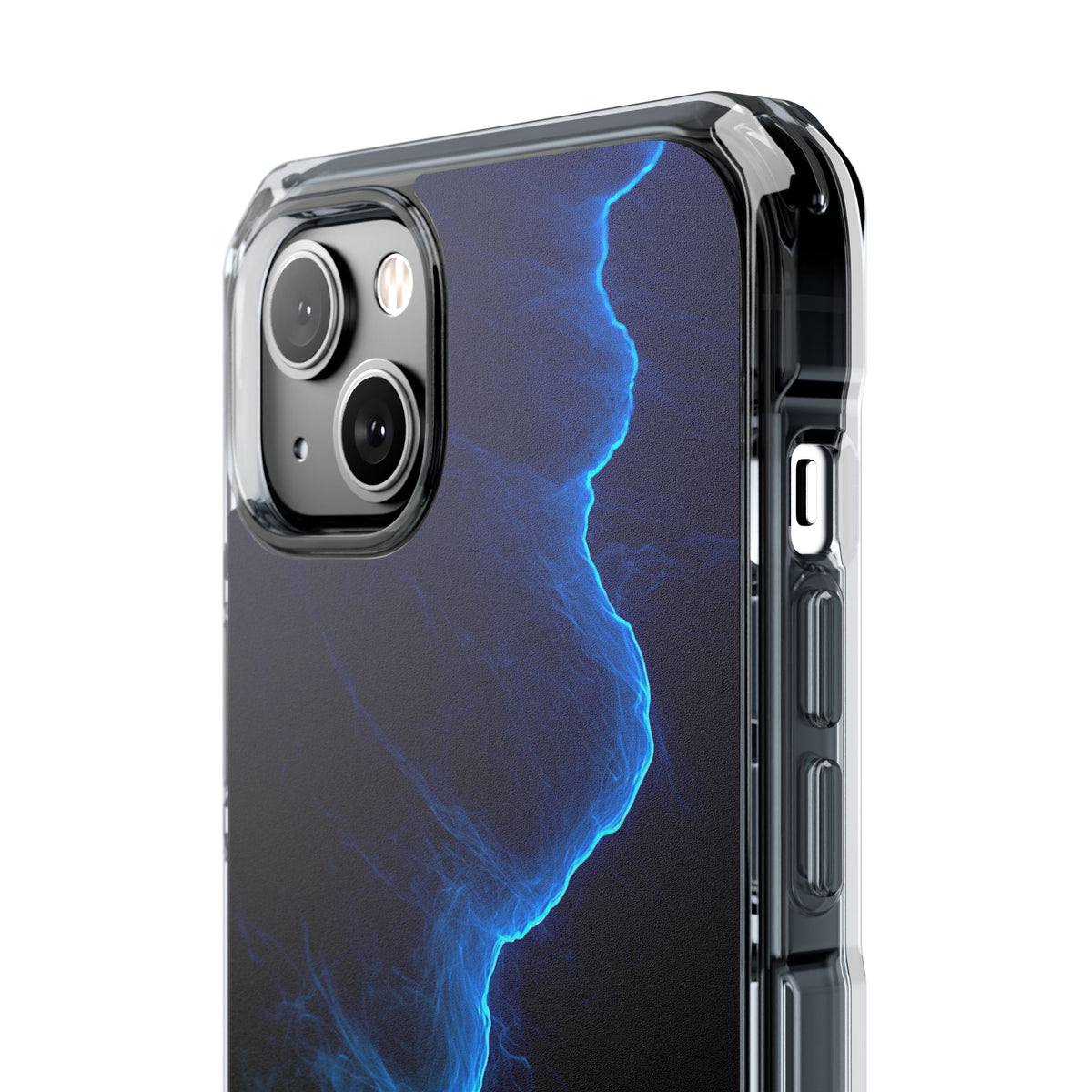 Electric Azure Drift · Clear Impact Magnetic Phone Case for iPhone · Blue