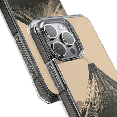 Beige Impact MagSafe Phone Case for iPhone - Obsidian Ink Summit