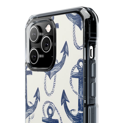 Navy Anchor Loop iPhone 14 Pro Max Case - Impact