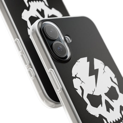 Shattered Bolt Skull · Soft Phone Case for iPhone