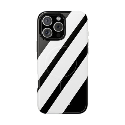 Diagonal Bands Noir iPhone 16 Pro Max Case - Tough+