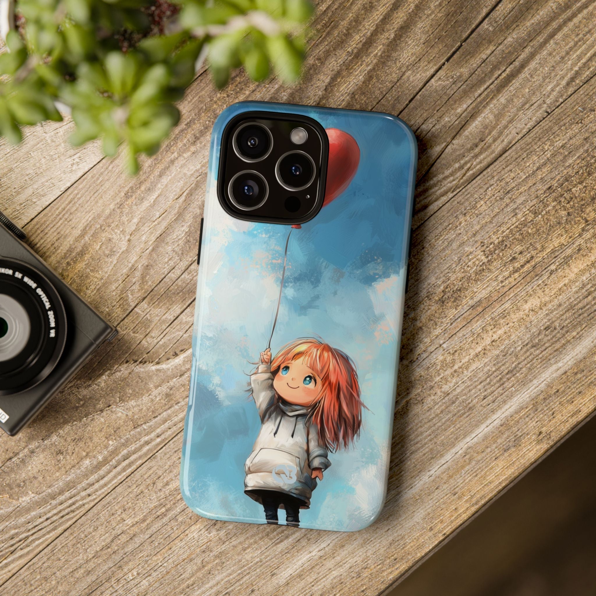 Crimson Heart Sky · Tough Phone Case for iPhone