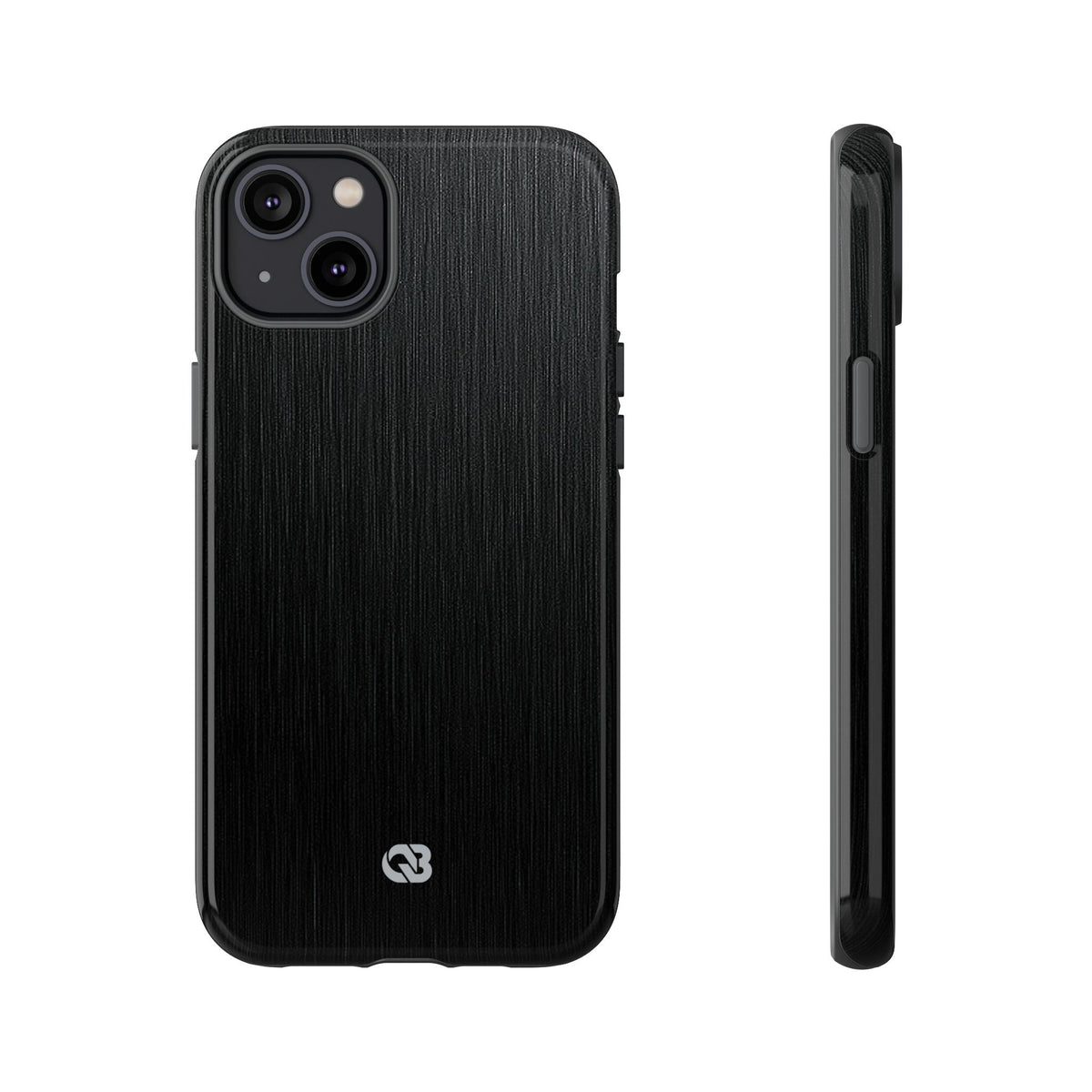 Obsidian Brushed Steel · Tough Phone Case for iPhone · Black