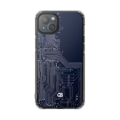 Blue Impact MagSafe Phone Case for iPhone - Cobalt Data Stream