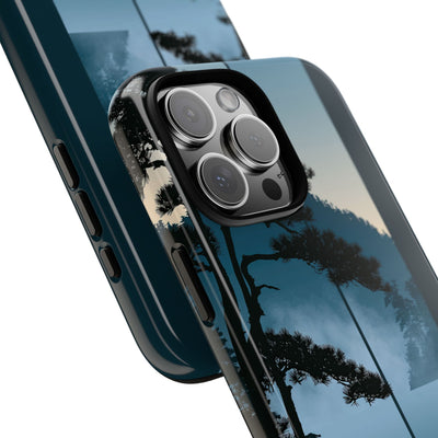 Blue Tough Phone Case for iPhone - Kyoto Mist Pine