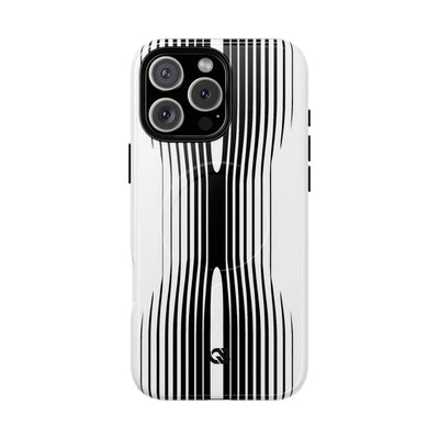 White Tough 2.0 Magsafe Phone Case for iPhone - Kinetic Mono Distortion