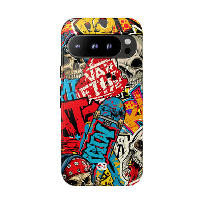 Skate Skull Riot · Tough Phone Case for Pixel ·  Red