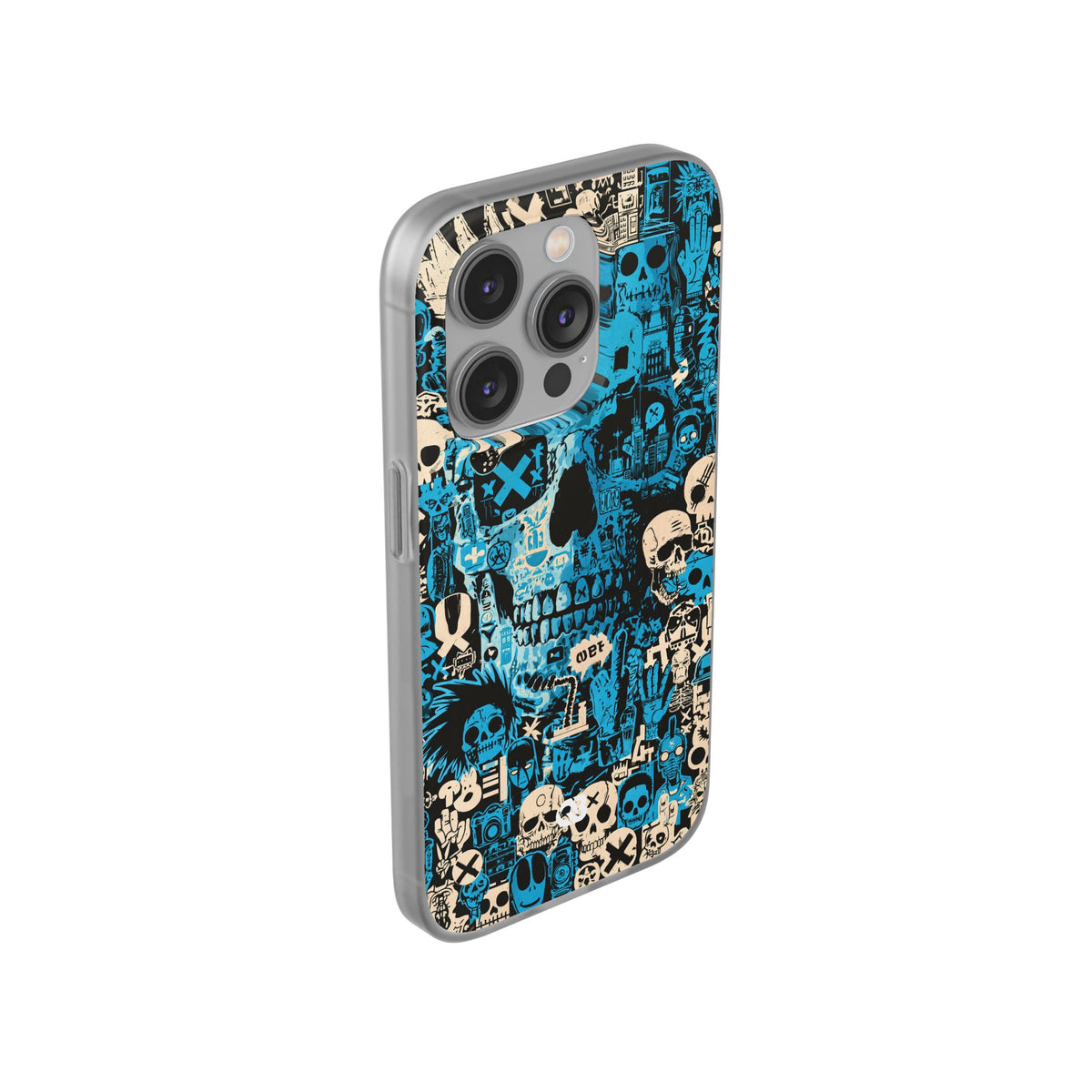 Electric Skull Graffiti · Lite Phone Case for iPhone ·  Blue