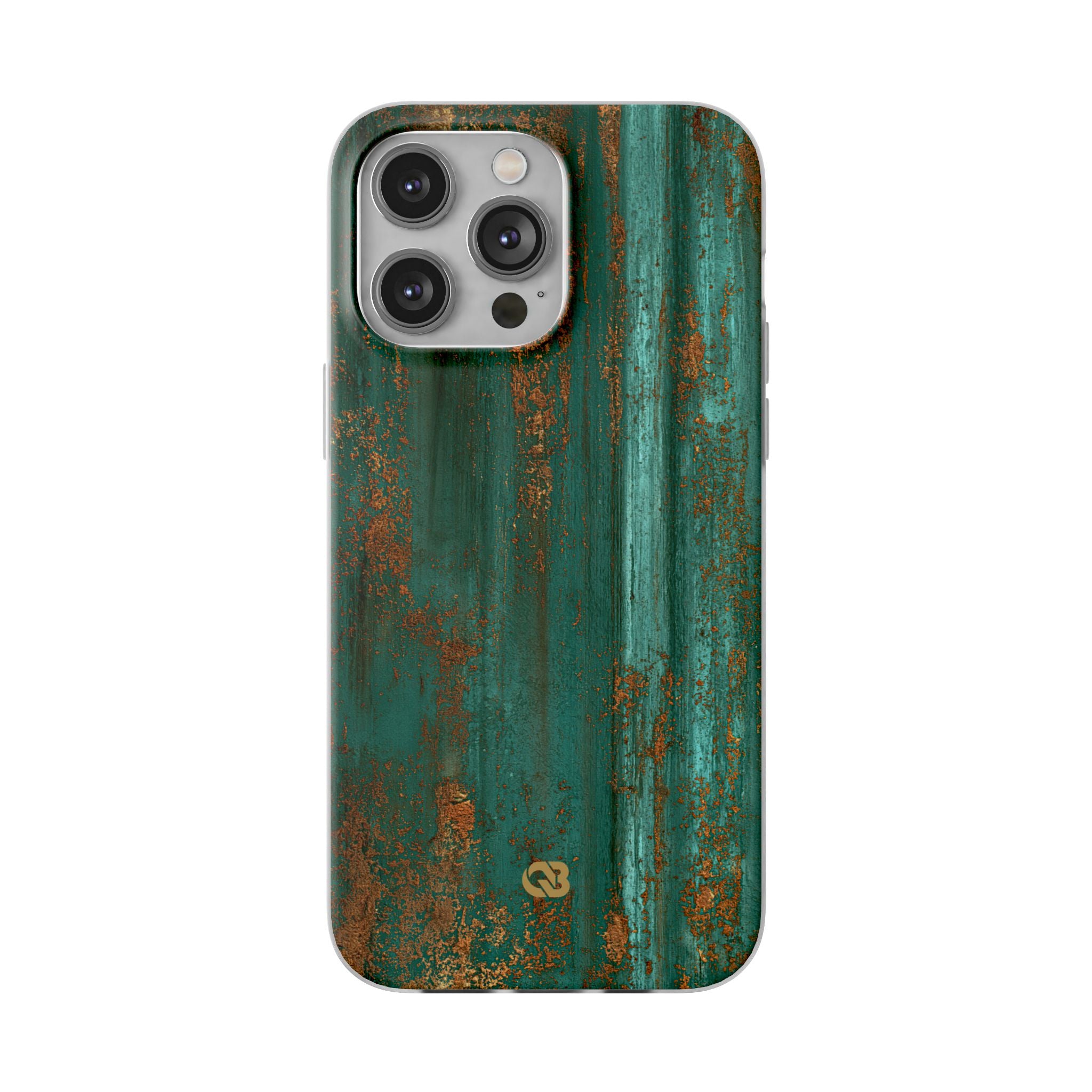 Teal Lite Phone Case for iPhone - Verdigris Copper Siding