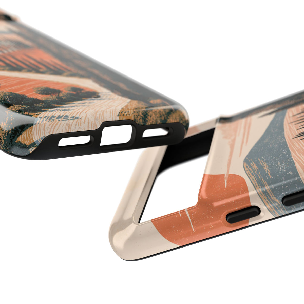 Tuscan Cypress Horizon · Tough Phone Case for Pixel ·  Orange