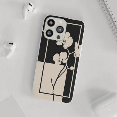 Geometric Orchid Bloom · Lite Phone Case for iPhone ·  Black