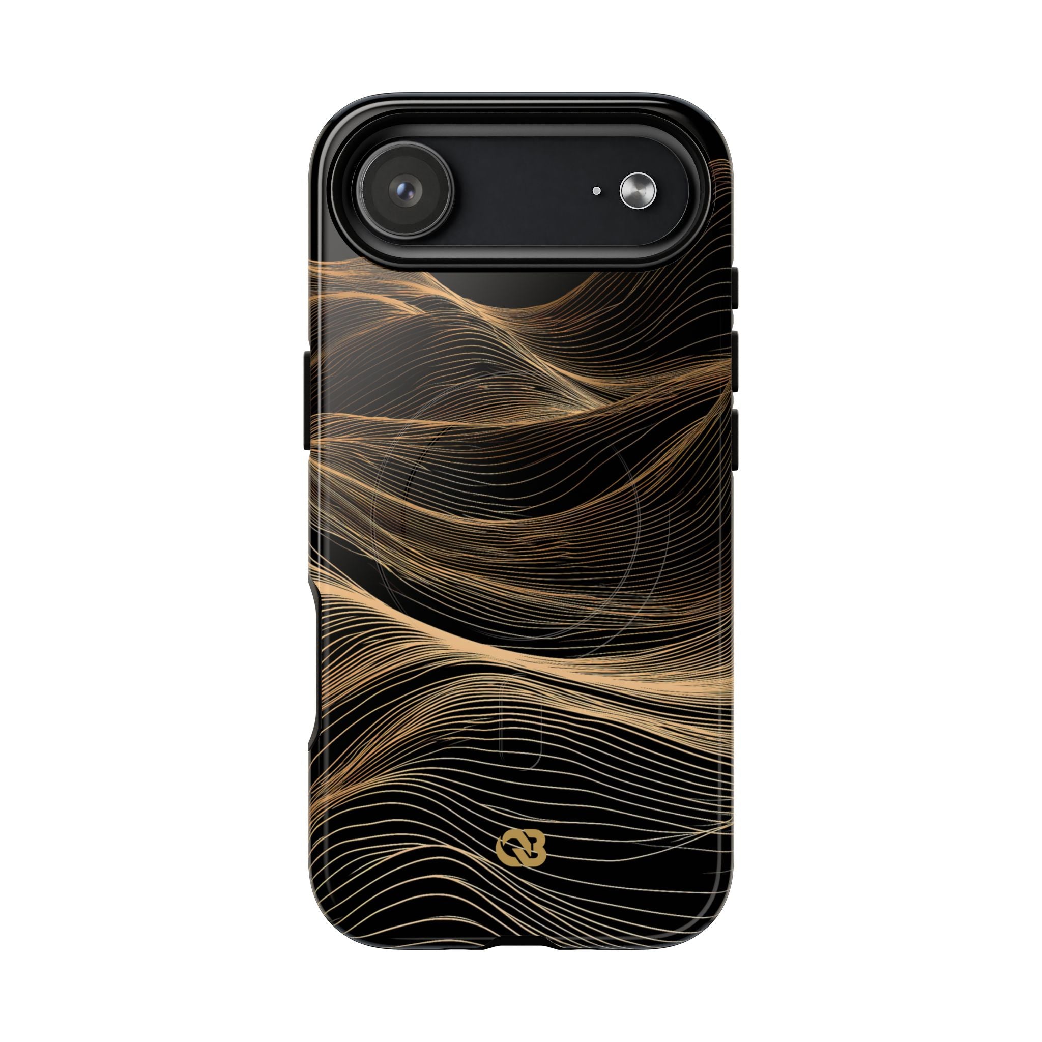 Black Tough 2.0 Magsafe Phone Case for iPhone - Copper Topo Ridge