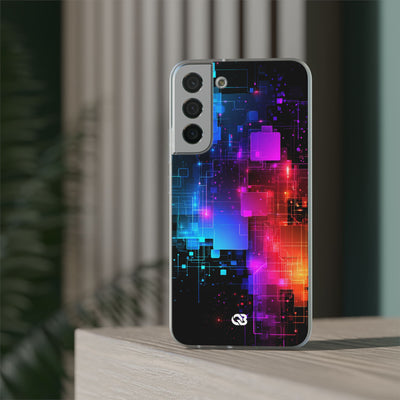 Spectral Circuit Grid · Lite Phone Case for Samsung · Black