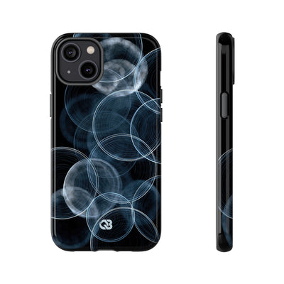 Blue Tough Phone Case for iPhone - Cyan Pulse Ripple